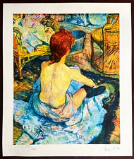 Henri.de Toulouse-Lautrec Litografie COA Original Numeriert Handunterschrieben