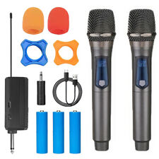 2X Mikrofon kabellos drahtloses Funkmikrofon Microphone Handmikrofon dynamisch