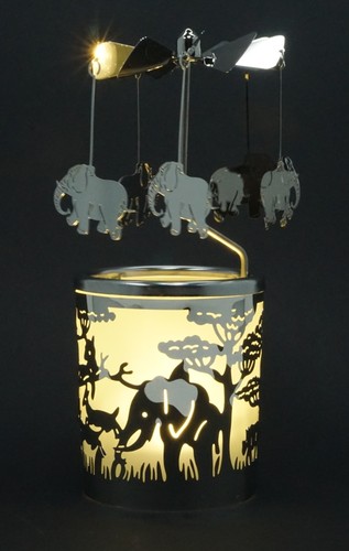 Windlicht karussell elefant - windlicht,