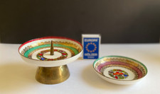 Emaille Kerzenhalter Teller