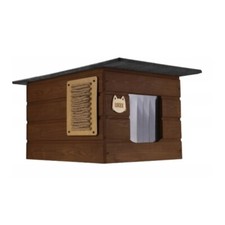 Katzenhaus Outdoor 71x41 cm TIK Hütte Höhle winterfest isoliert Holz 8691