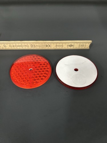 Reflektor rund rot 62mm mit - rot,