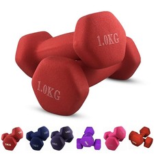 JIM Paar Hanteln 2 x 1 kg Sechskant PVC Soft Touch