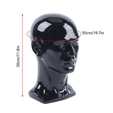 Schaufensterpuppenkopf PVC Perückenkopf Dekokopf Mannequin Kopf Hüte Brille 50cm