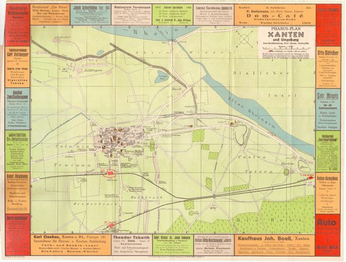 Xanten pharus stadtplan - xanten,, pharus-stadtplan