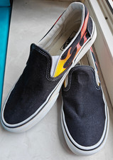 Vans Classic slip on Sneaker Flame Black Gr. 39