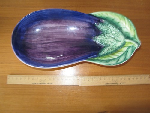 Aubergine schale keramik - aubergine,