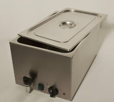 Bain-Marie 200mm hoch mit Ablasshahn Wasserbad elektrisch Bassin + 1/1GN Deckel