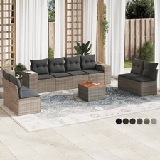 9-tlg. Garten Sofa mit Kissen