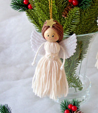 Engel mit Wollkleid *Beige*