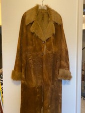 superschicker leichter Ziegenvelourmantel mit gewachsenem Innenfell Gr.42/44