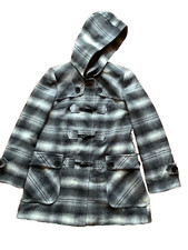 Orsay Mantel Damen 38 kariert Dufflecoat gefüttert mit Kapuze Wollstoff Jacke