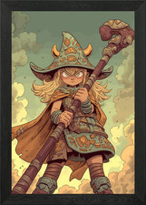 Cartoon Magier Mädchen