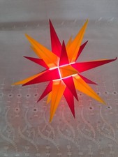 Original Herrnhuter Weihnachtsstern elektrisch gelb/rot   Durchm.13 cm