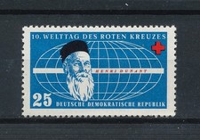 DDR 1957 Mi-Nr 573 **  -  10. Welttag des Roten Kreuzes - Henry Dunant