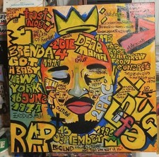 2pac portrait acry - acry, auf