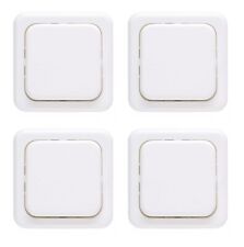 Kopp Standard Taster Drucktaste Lichtschalter mit Abdeckrahmen Arktis [4ERPACK]