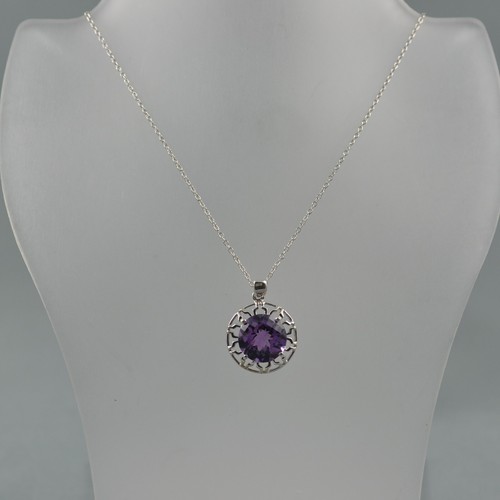 Set anhänger amethyst anker - set,