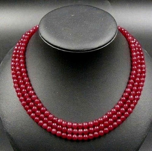 Rubin kette halskette - halskette, damen