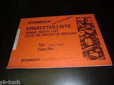 Ersatzteilliste ET Liste Gabelstapler Forklift Steinbock Typ HNS HNB 1976 - 1979