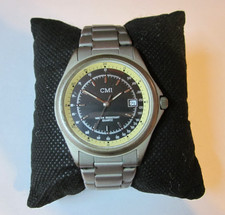 CMI Date Quartz Herren Armbanduhr Kaliber ETA 400  Pilot Flieger Stil