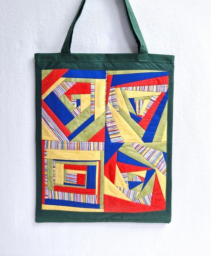 Bunte patchwork tragetasche - bunte, patchwork-