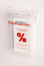 Flyerbox mit  "Preise und Infos"  wetterfest,DIN LANG, Prospektbox,Flyerhalter