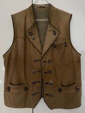 Herren Trachten Weste Leder Hirschhornknöpfe Gr.52, Oktoberfest