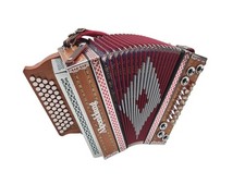 Steirische Harmonika G C F B Alpenklang Modell Kirsche mit Koffer & Riemen