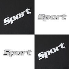 3D Chrom Aufkleber 4x Sport