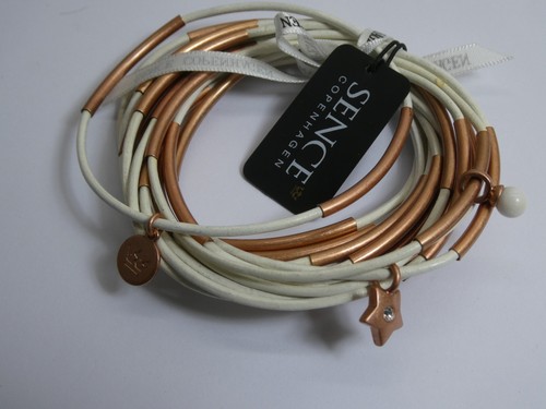 Armband leder creme sence - armband,