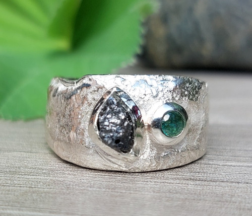 Unisex ring schwarzer - unisex, roh