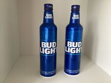 Bud Light Beer Bier Flasche Alu USA Sammler 2er Set