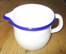 MILCHTOPF RIESS Emaille Ø 10 cm 0,75 L Milchhaferl emailliert Emailtopf Kochtopf