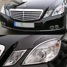 SCHEINWERFER RAHMEN ZIERRAHMEN in CHROM FÜR MERCEDES W212 212 E-KLasse 