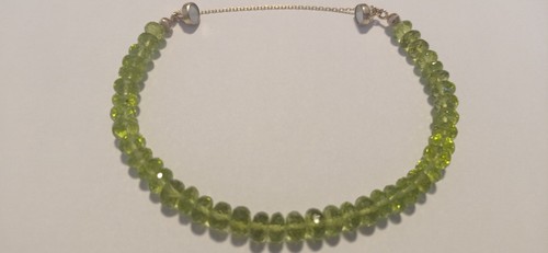 Armband peridot grün gold 375 - armband,