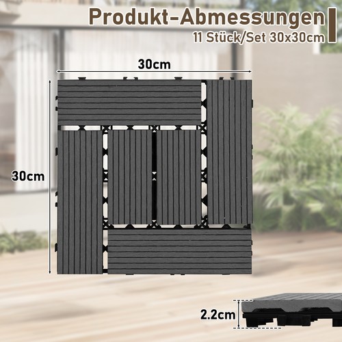Wpc terrassenfliesen cm - wpc,