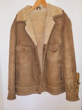 Echt vintage! Lammfelljacke Western Cowboy Wildleder gewachsenem Lammfell unisex