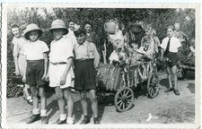 Orig. Foto BERLIN Erntefest Kolonie Mäckeritz, Handwagen/Kinder 30er