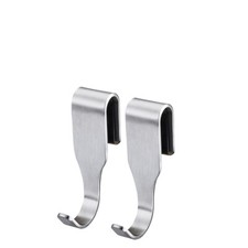 Haken für Küchenleiste SMARTLINE 2tlg Set Hakenleiste Hängeleiste Edelstahl