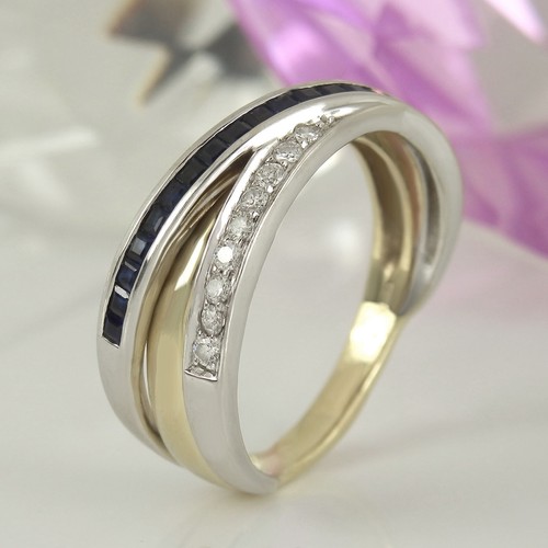 Ring 585 gelbgold weißgold - gelbgold,