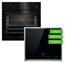 Herdset AEG Backofen SteamBake mit Induktionskochfeld PowerBooster autark 60 cm