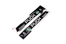 Set Aufkleber links + rechts 26cm x 2,7cm schwarz silber grün Mofa Puch Maxi-S 