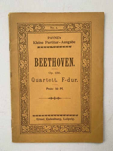 Noten beethoven opus 135 - noten,