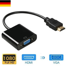 HDMI auf VGA Adapter 1080p HD Konverter mit Audio & Video Kabel für Laptop/PC