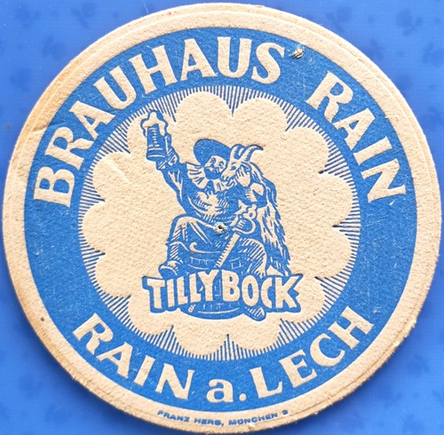 Alter bierdeckel brauhaus rain - bierdeckel,