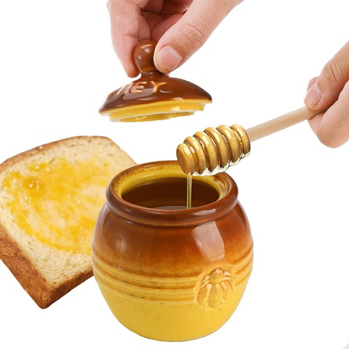 Honigtopf aus porzellan - honigtopf,
