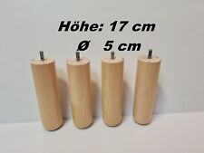 4 Konisch Beine Möbelbeine Bettfüße Möbelfüße Tischbeine Holzfüße H 17cm