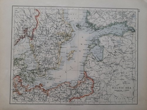 1912 karten baltische see - karten,