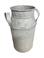 Deko Milchkanne mit 2 Griffen Metall matt verz. 14X26,5cm Pflanzen Garten Beet 